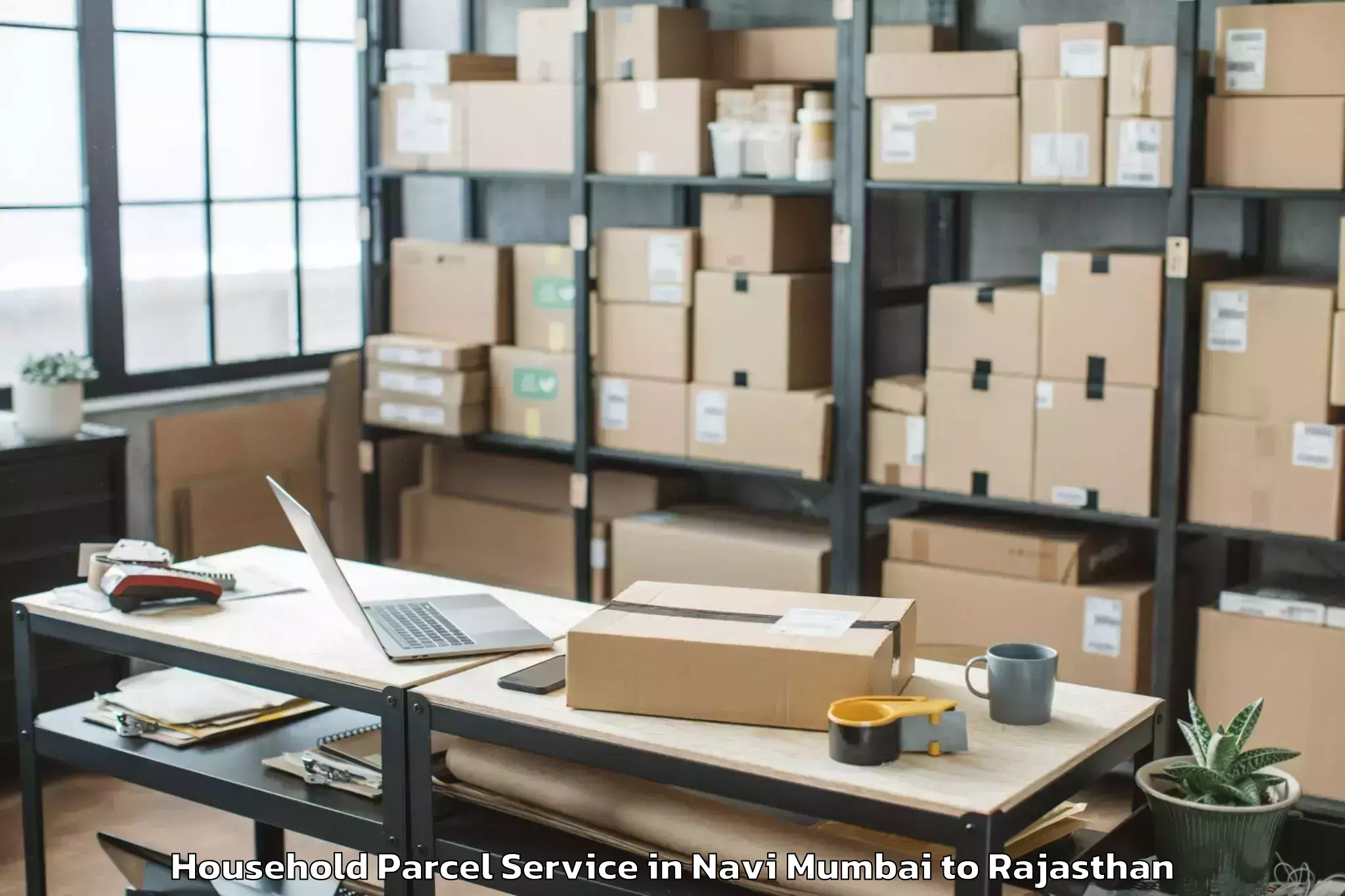 Easy Navi Mumbai to Nims University Jaipur Household Parcel Booking